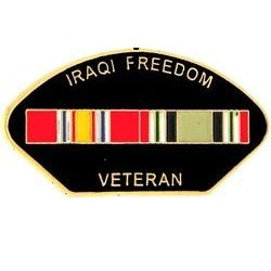 Iraqi Freedom Veteran with Ribbons Pin