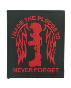 Pledge To Never Forget Black/Red Patch - Small