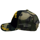 1st Cavalry Trucker Cap - Black and Camo