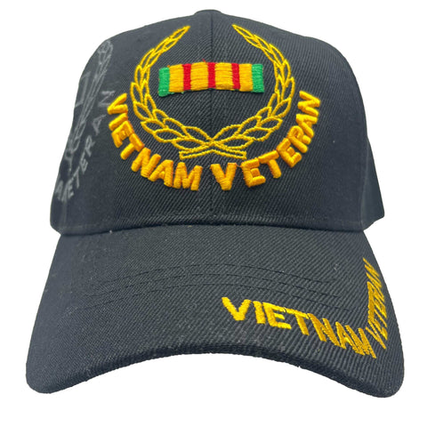 Vietnam Veteran Ball Cap - Black