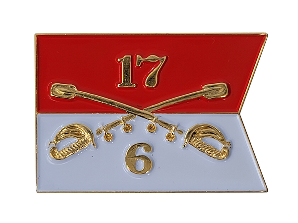 6-17 Cav Custom Cavalry Guidon Lapel Pin